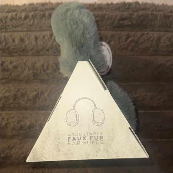 Aspen Gray Faux Fur Earmuffs - Picture 4 of 5